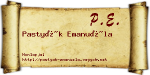Pastyák Emanuéla névjegykártya